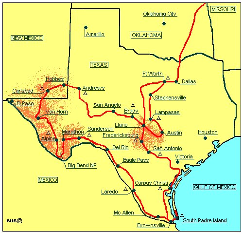Karte Texas '98/'99