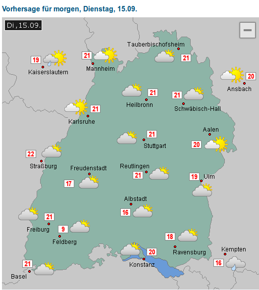 Wetter
                  Dienstag