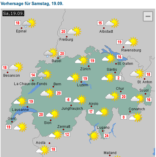 Wetter
                  Samstag